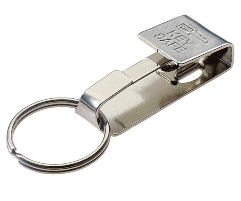 Lucky Line Key Safe Belt Key Ring Holder Slip-On, 2â€ Wide Belt- Heavy Duty Belt Key Clip, Key Chain, 5 Pack (476005), Silver - Image 1